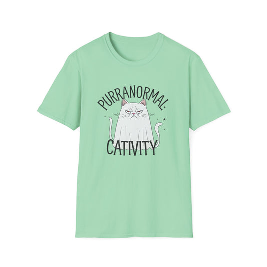 Funny Cat Tee - Purranormal Cativity T-Shirt for Cat Lovers, Gift for Pet Owners, Halloween Tee, Cozy Unisex Shirt, Cat Lover Apparel