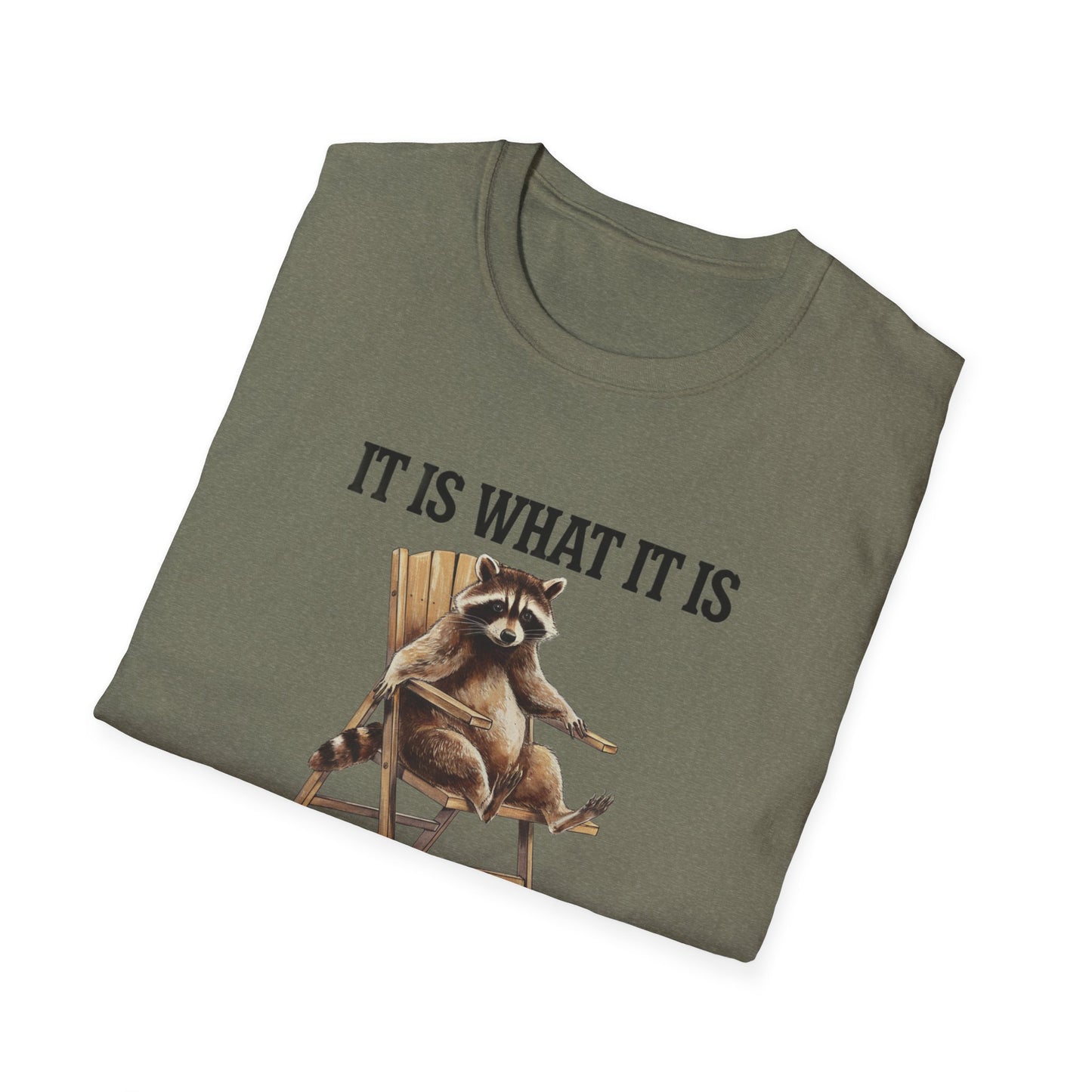 Funny Raccoon T-Shirt, Humorous Unisex Tee, Casual Wear, Gift for Friends, Relaxed Style, Everyday Humor, Animal Lover Shirt