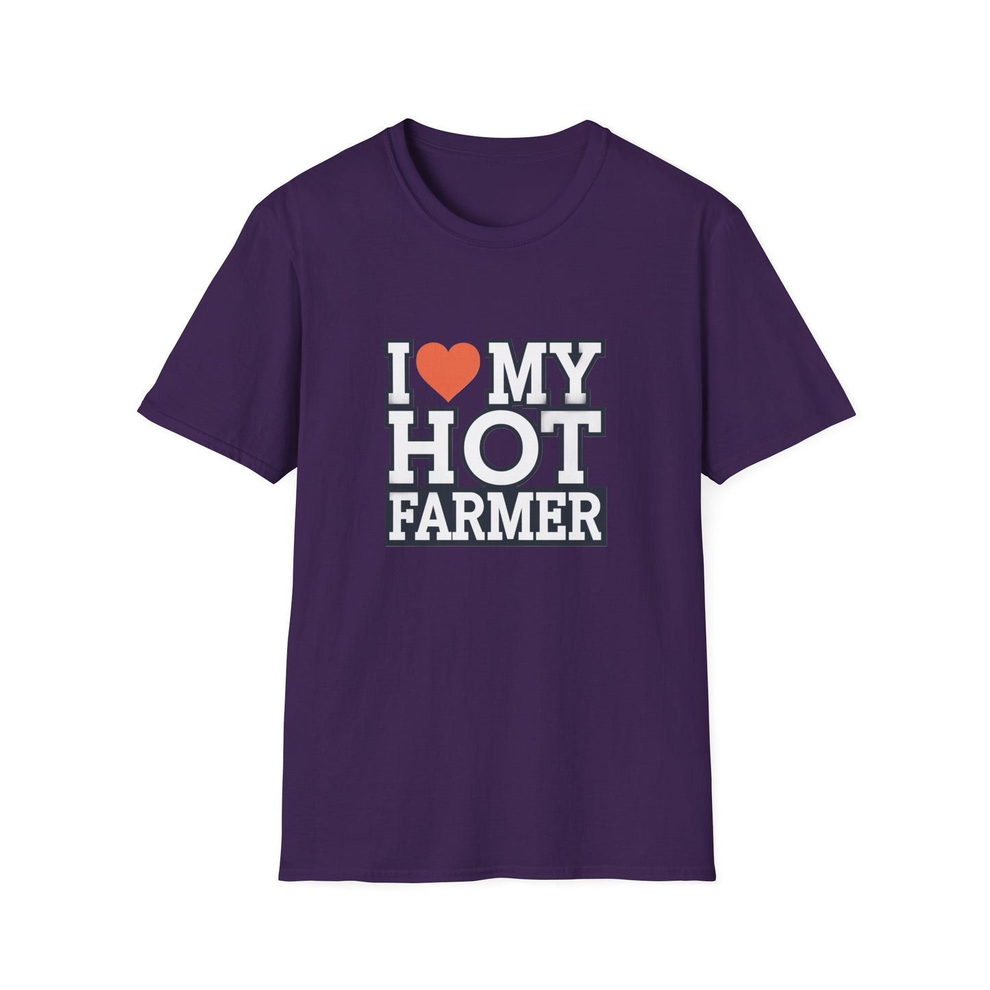 I Love My Hot Farmer Unisex Softstyle T-Shirt - Funny Farmer Gift