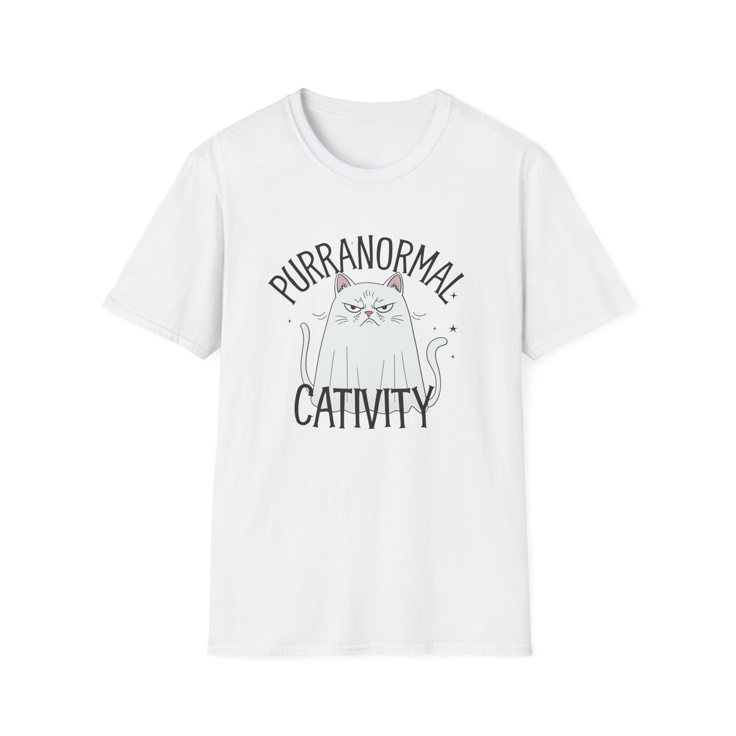 Funny Cat Tee - Purranormal Cativity T-Shirt for Cat Lovers, Gift for Pet Owners, Halloween Tee, Cozy Unisex Shirt, Cat Lover Apparel