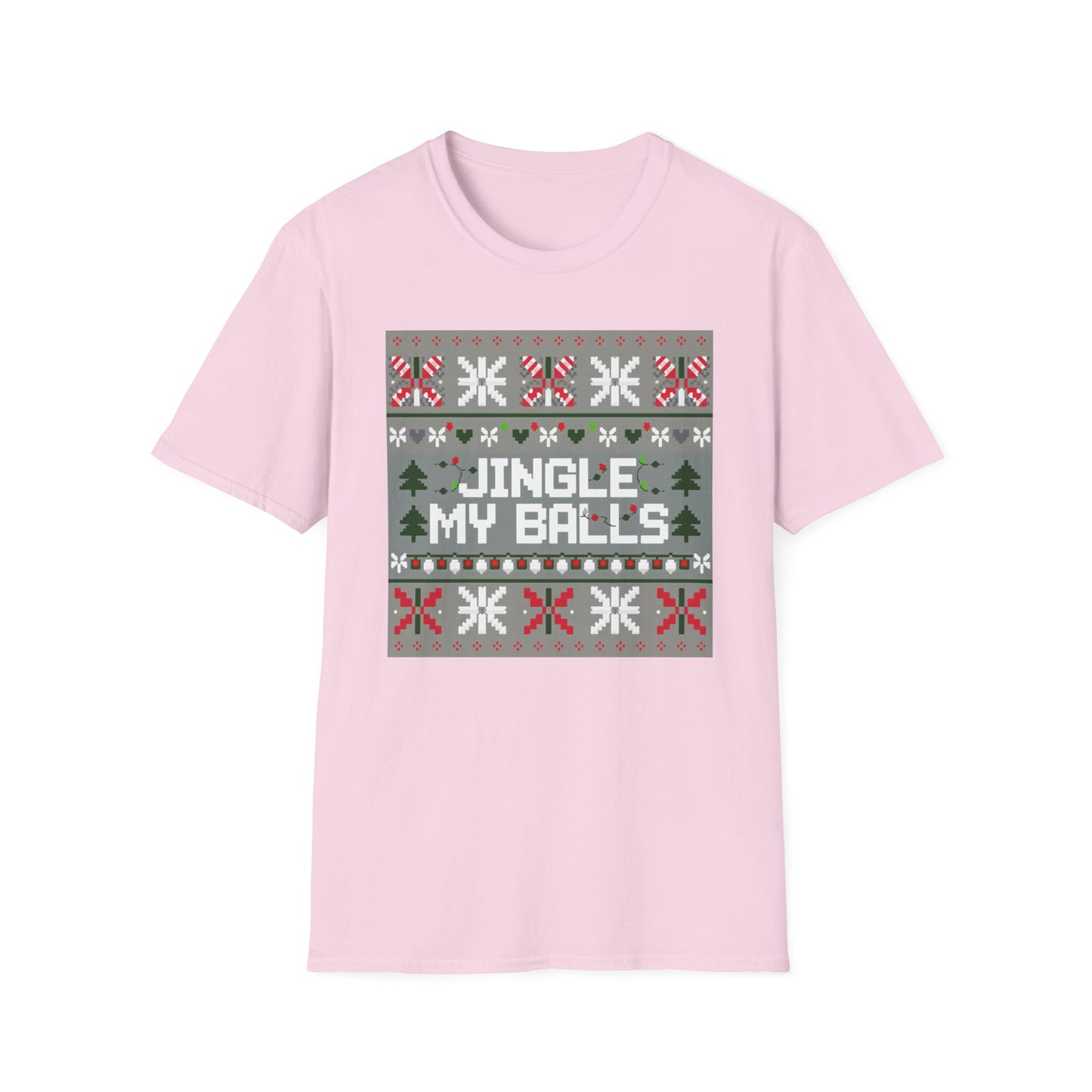 Funny Holiday T-Shirt, Jingle My Balls Tee, Christmas Apparel, Gift for Him, Funny Xmas Outfit, Unisex Softstyle Shirt
