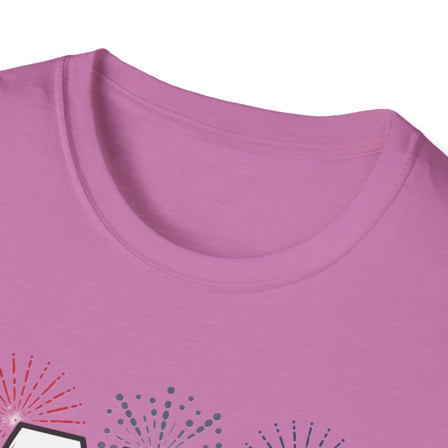 Red, Wine & Blue Unisex Softstyle T-Shirt, Summer BBQ, Fourth of July, Wine Lovers Gift, Patriotic Outfit, Casual Wear