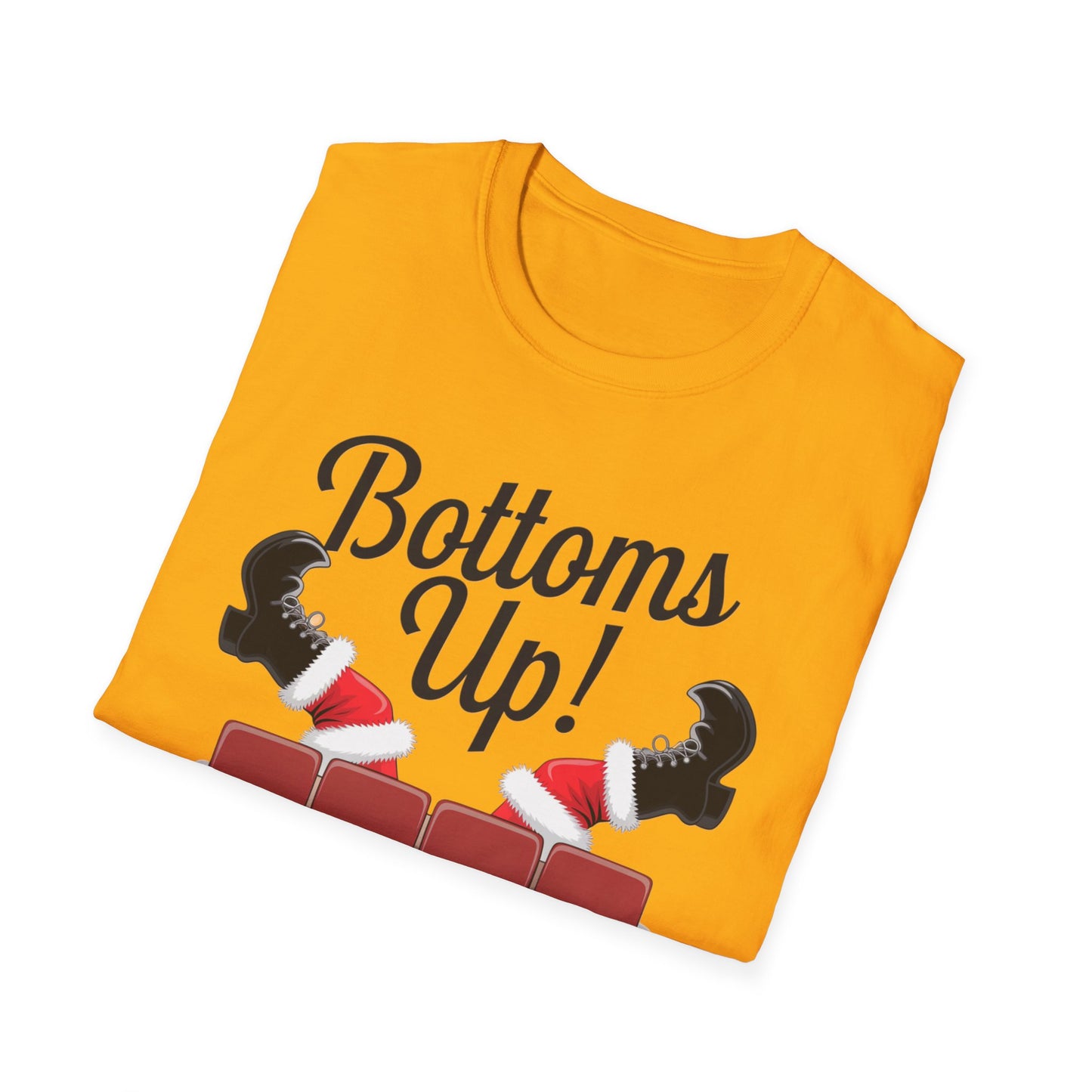 Playful Bottoms Up Unisex T-Shirt, Funny Shirt, Gift for Friends, Casual Wear, Party Apparel, Humor Tee
