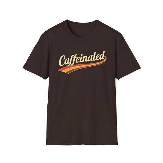 Caffeinated Unisex T-Shirt - Softstyle Casual Tee, Coffee Lover Gift, Daily Wear, Birthday Present, Relaxed Fit