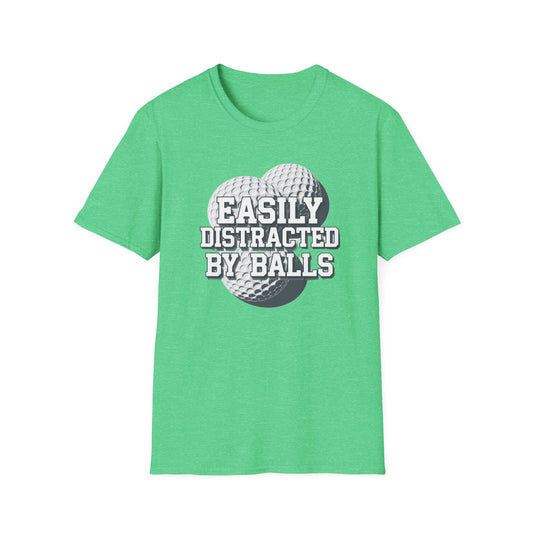 Easily Distracted Golf T-Shirt | Unisex Softstyle Tee for Golf Lovers