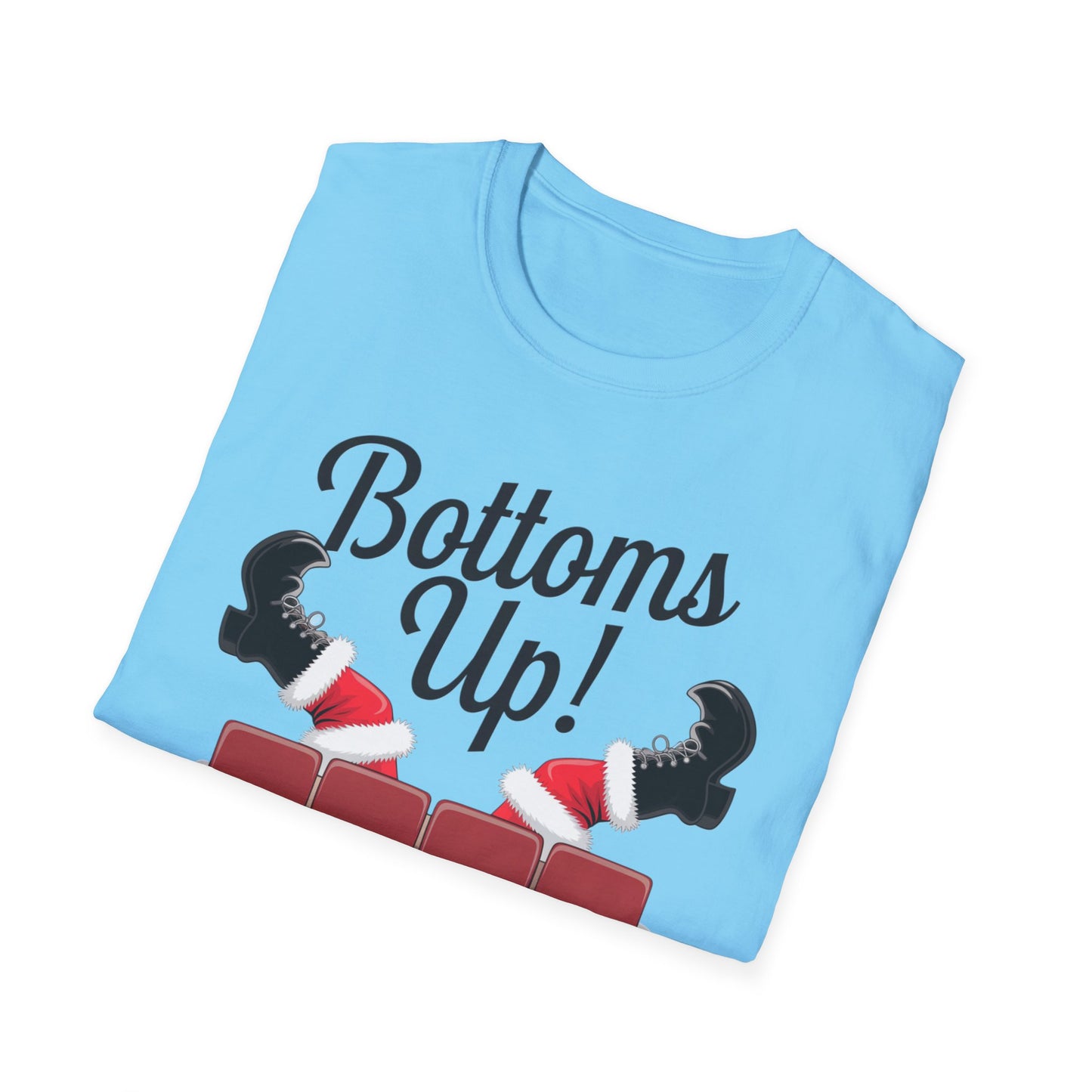 Playful Bottoms Up Unisex T-Shirt, Funny Shirt, Gift for Friends, Casual Wear, Party Apparel, Humor Tee