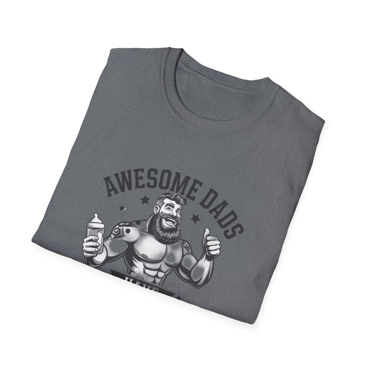 Awesome Dads Tattoo & Beard T-Shirt | Unisex Softstyle Tee Fathers Day Gift