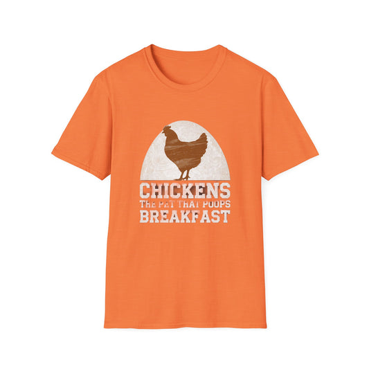 Chickens Breakfast Unisex Softstyle T-Shirt - Fun Farmhouse Tee for Animal Lovers