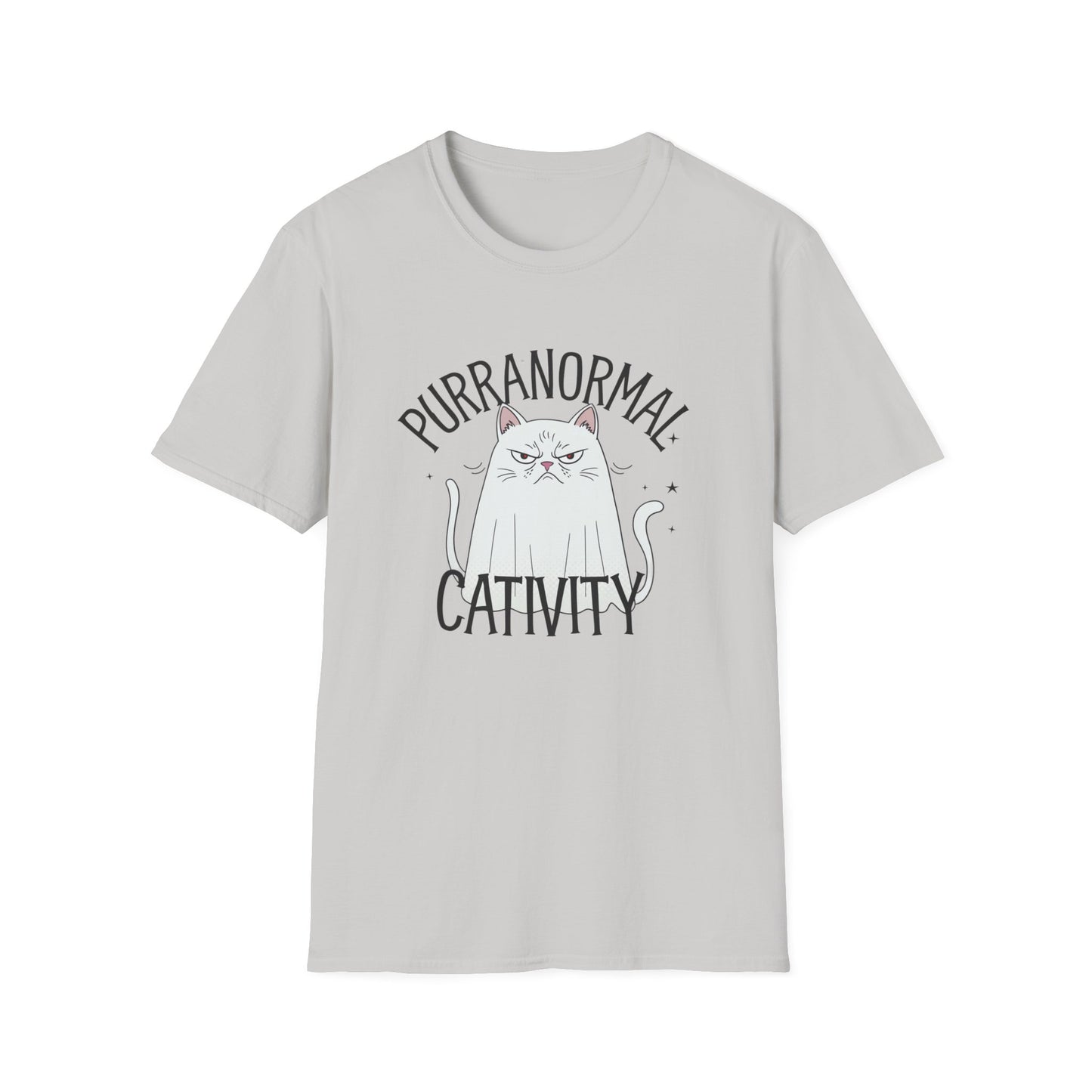 Funny Cat Tee - Purranormal Cativity T-Shirt for Cat Lovers, Gift for Pet Owners, Halloween Tee, Cozy Unisex Shirt, Cat Lover Apparel