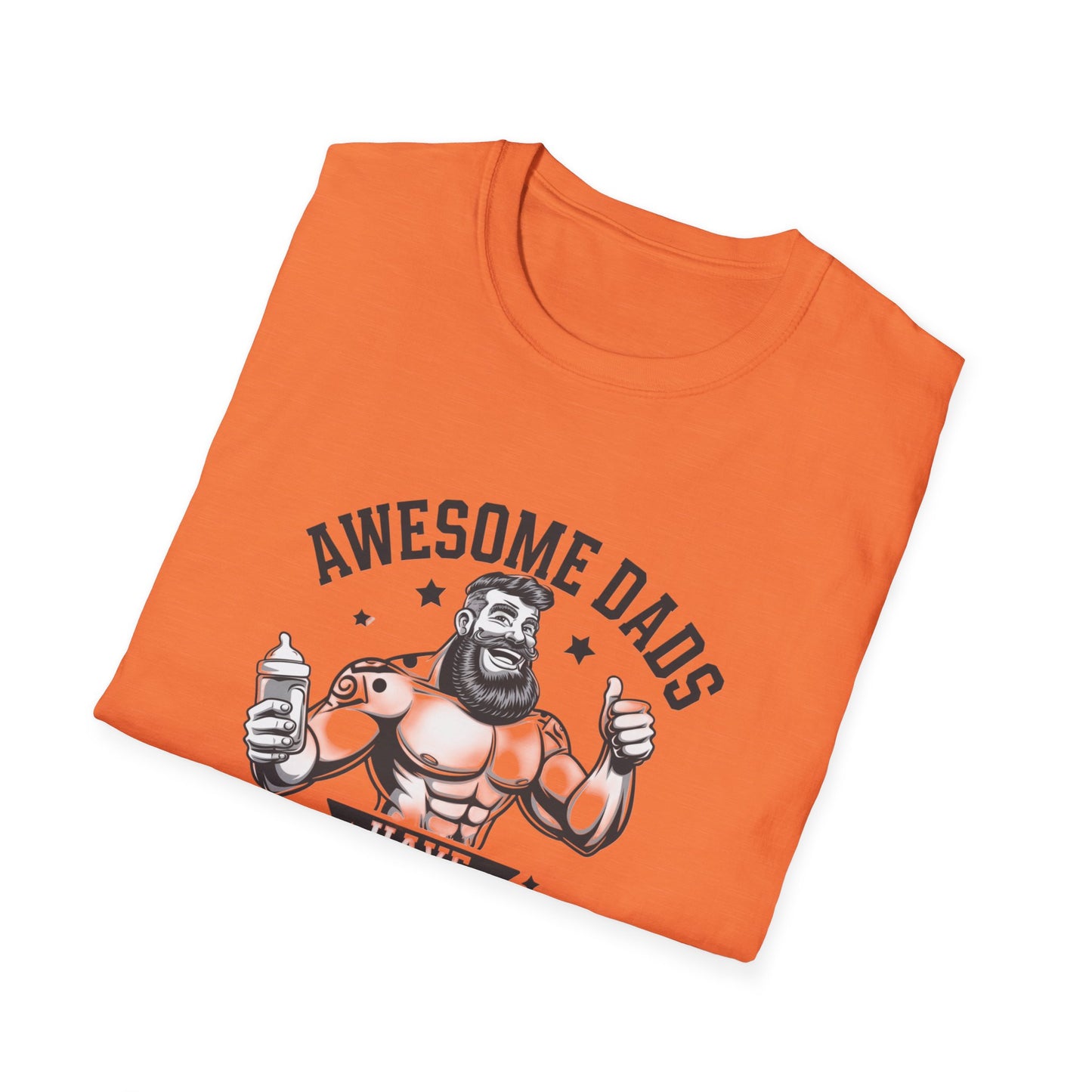Awesome Dads Tattoo & Beard T-Shirt | Unisex Softstyle Tee Fathers Day Gift