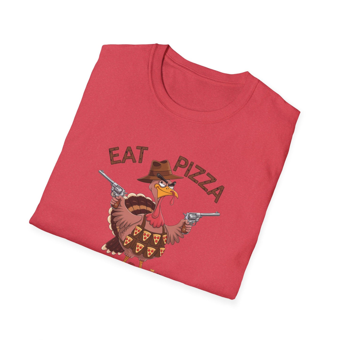 Funny Turkey Pizza Unisex T-Shirt - Perfect for Thanksgiving & Pizza Lovers
