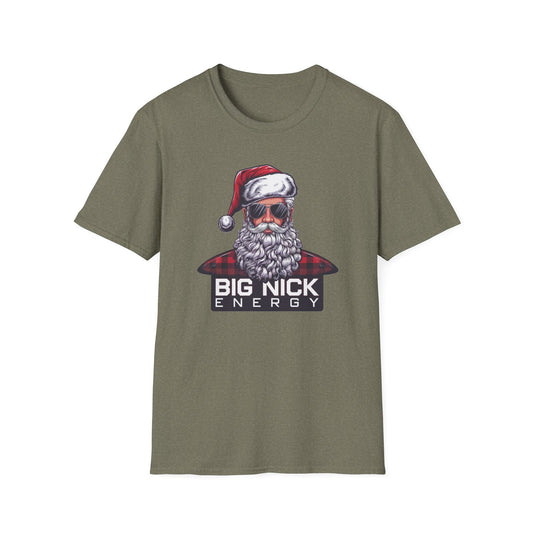 Christmas Santa T-Shirt, Funny Holiday Shirt, Unisex Gift, Festive Apparel, Big Nick Energy Tee