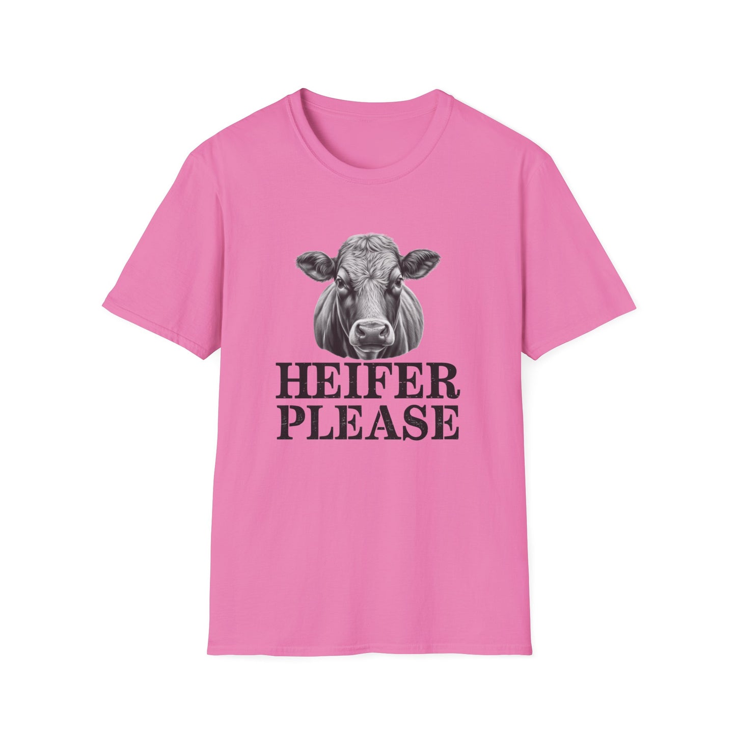 Heifer Please Unisex Softstyle T-Shirt - Fun Farm Animal Tee for Animal Lovers