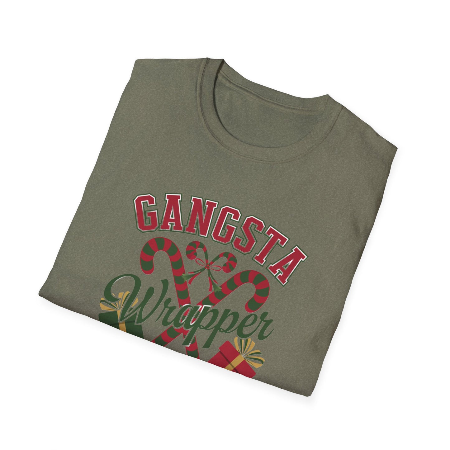 Gangsta Wrapper Unisex T-Shirt, Funny Holiday Shirt, Christmas Apparel, Gift for Him/Her, December Party Outfit, Trendy Holiday Tee