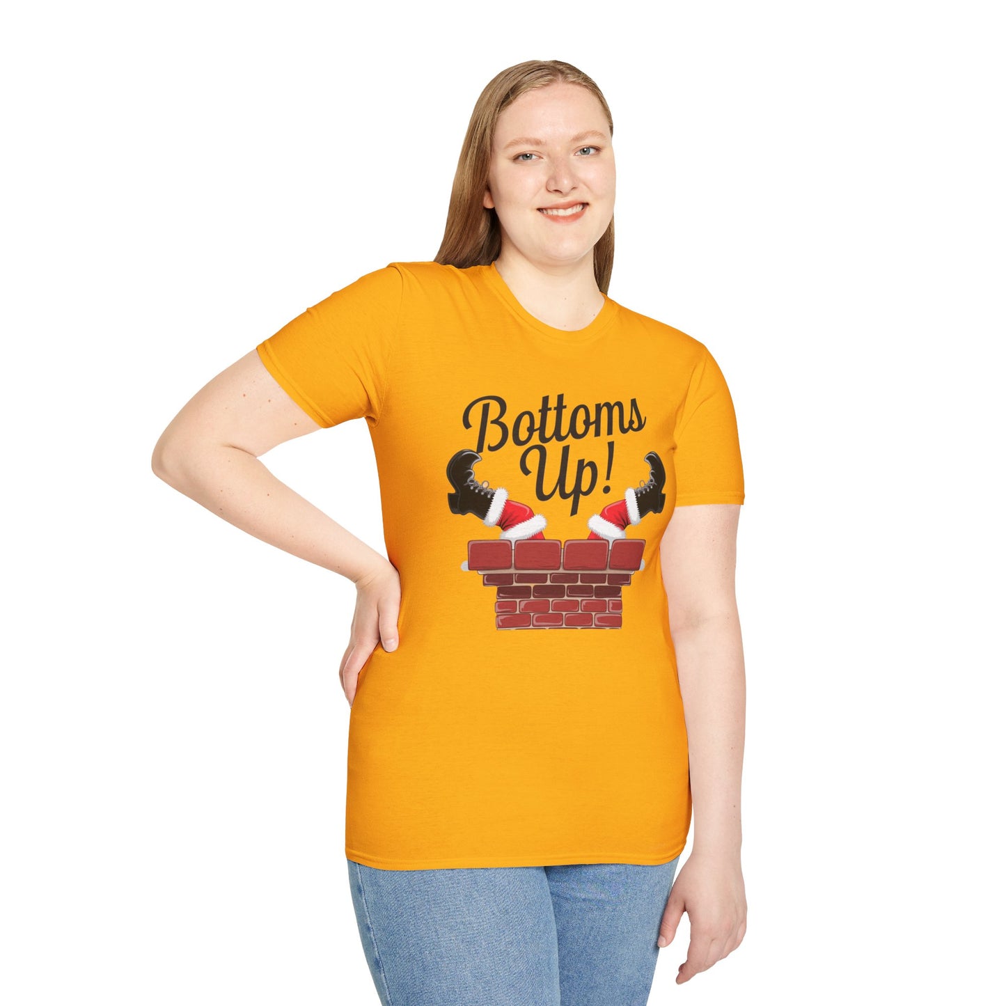 Playful Bottoms Up Unisex T-Shirt, Funny Shirt, Gift for Friends, Casual Wear, Party Apparel, Humor Tee