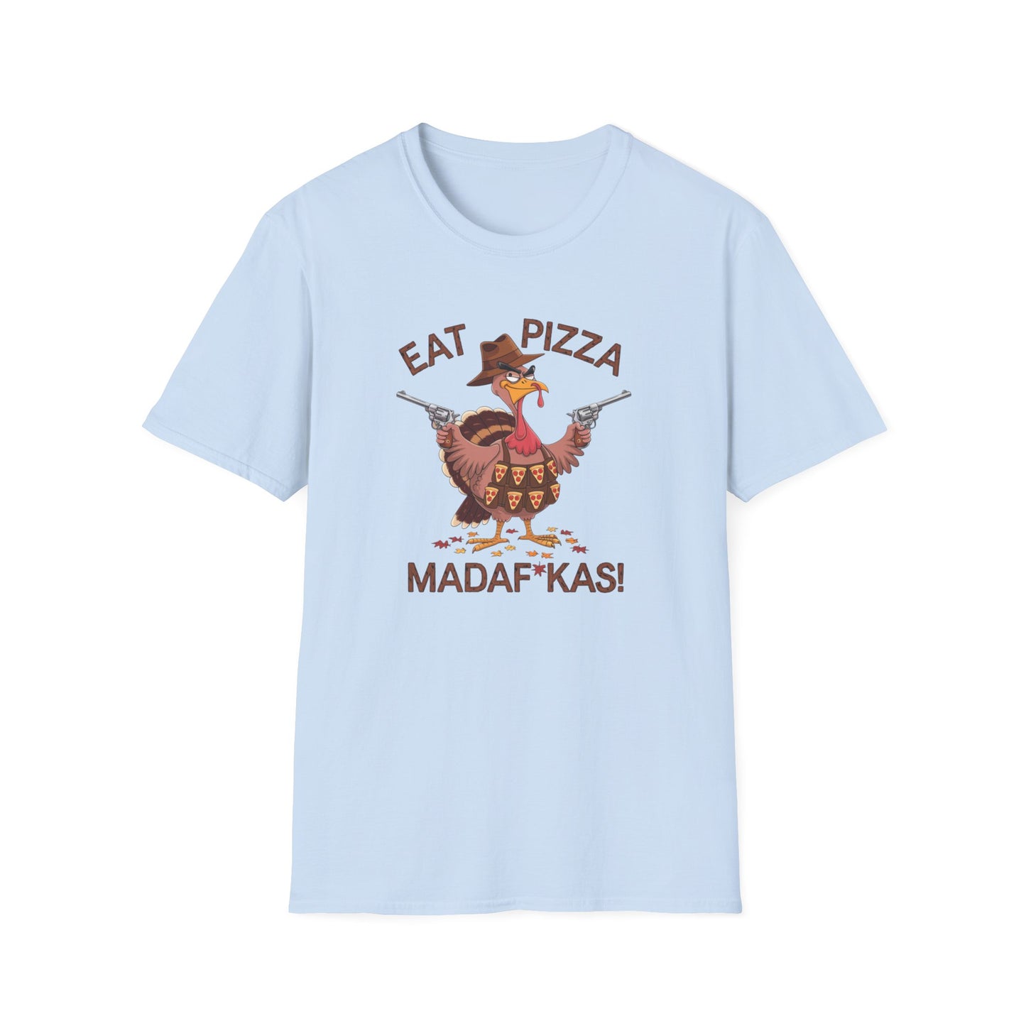 Funny Turkey Pizza Unisex T-Shirt - Perfect for Thanksgiving & Pizza Lovers