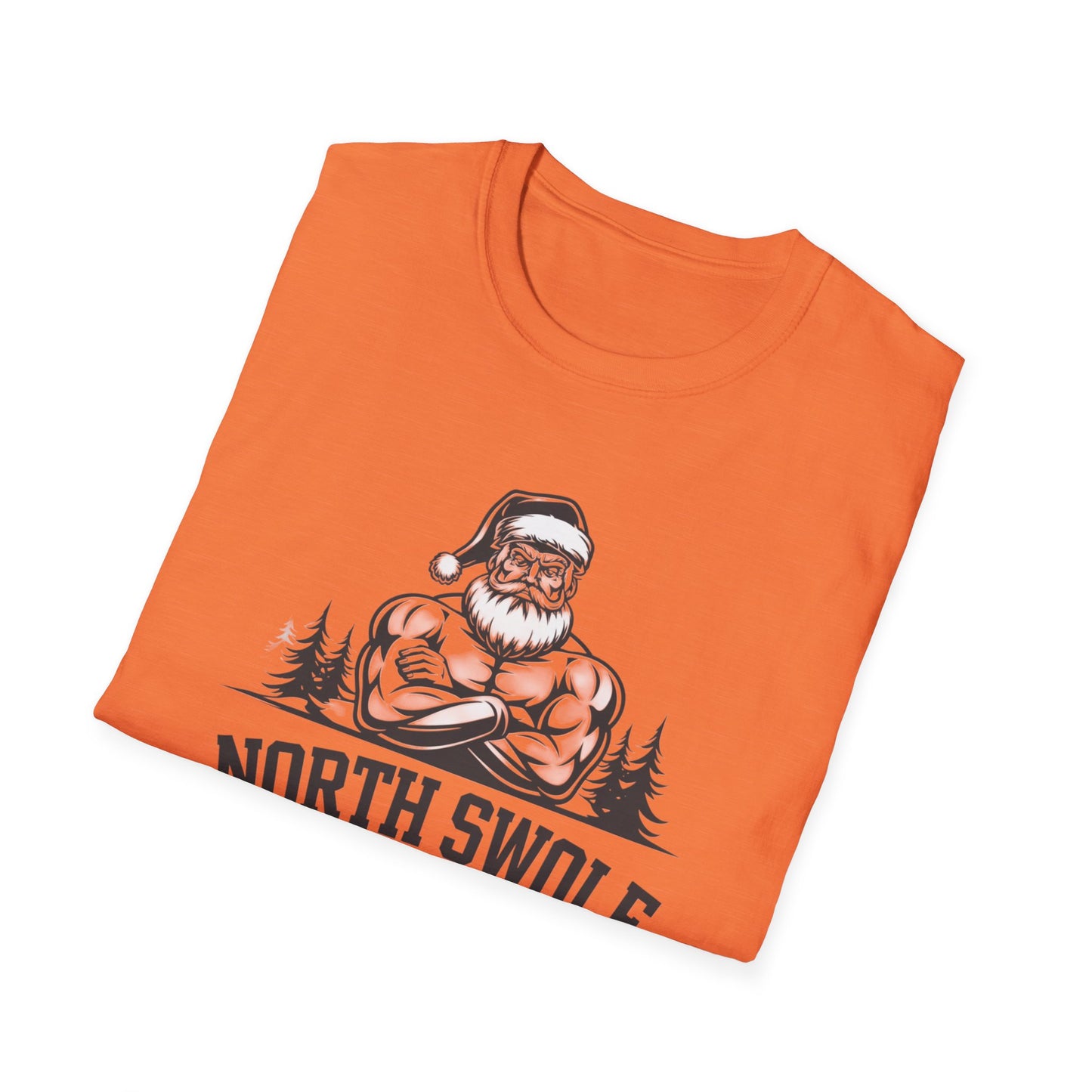 North Swole Santa T-Shirt, Funny Christmas Tee, Gym Gifts for Him, Unisex Holiday Apparel, Fitness Lover's Gift