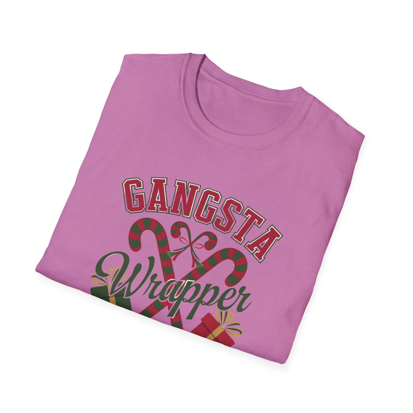Gangsta Wrapper Unisex T-Shirt, Funny Holiday Shirt, Christmas Apparel, Gift for Him/Her, December Party Outfit, Trendy Holiday Tee