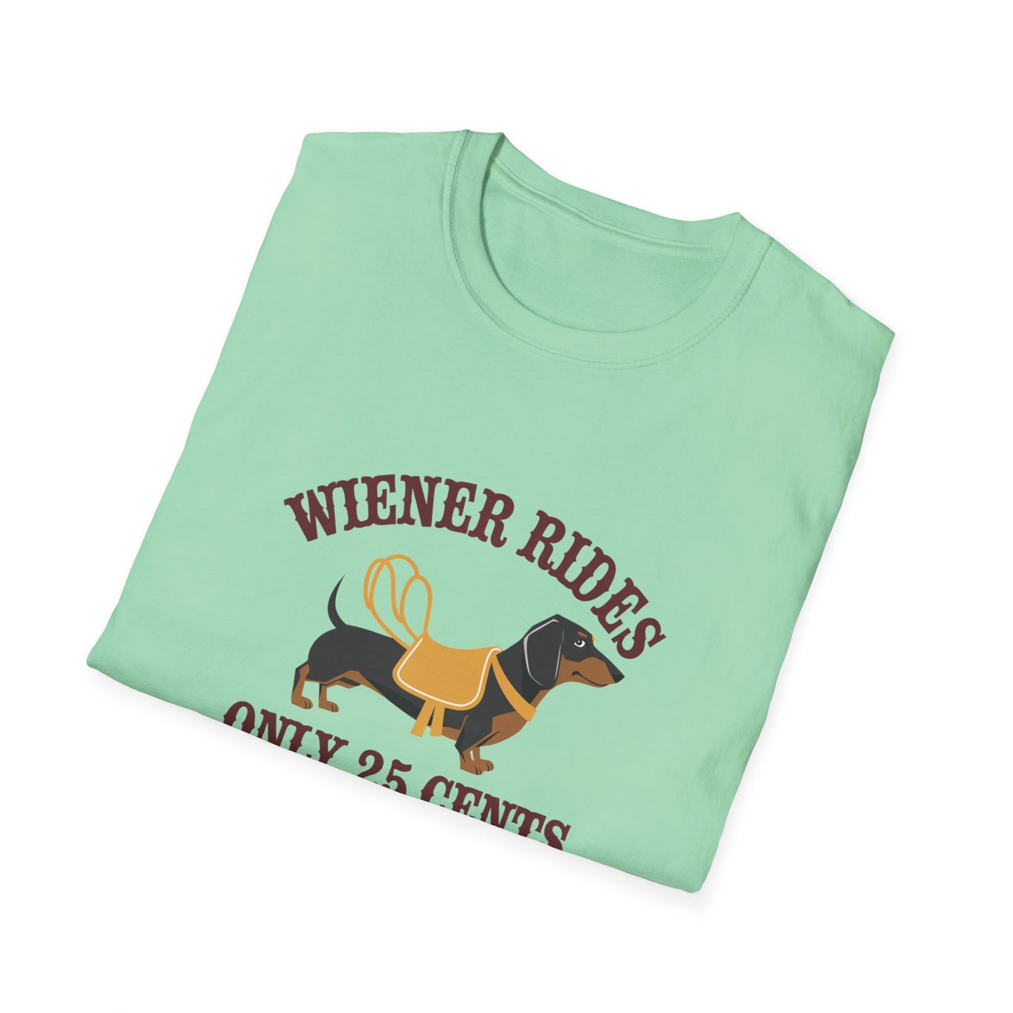 Humorous Wiener Rides Unisex T-Shirt - Fun Gift for Dog Lovers