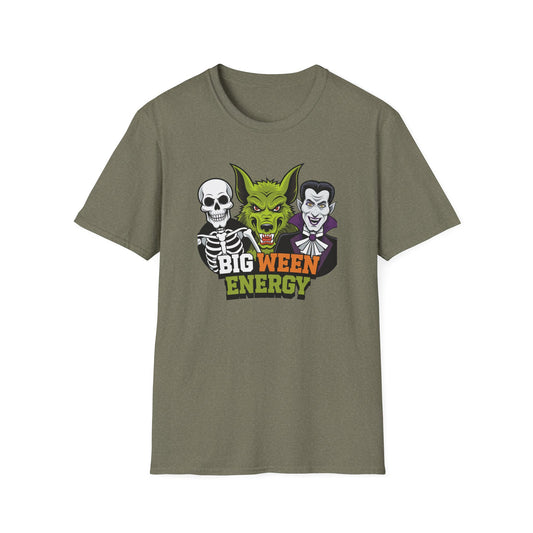 Halloween Graphic Tee, Big Ween Energy Shirt, Unisex Softstyle T-Shirt, Spooky Season Apparel, Fun Halloween Costume Top