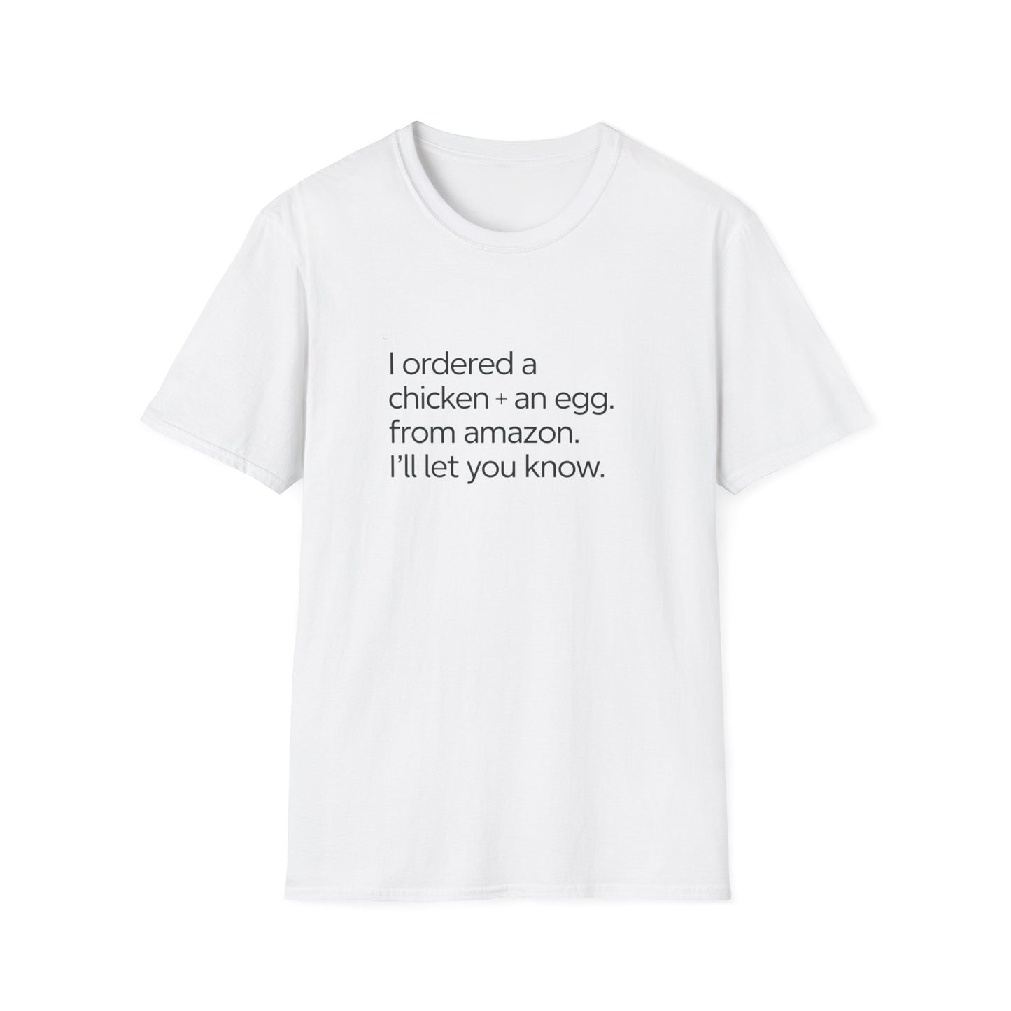 Funny Chicken & Egg Unisex Softstyle T-Shirt - Perfect Gift for Food Lovers