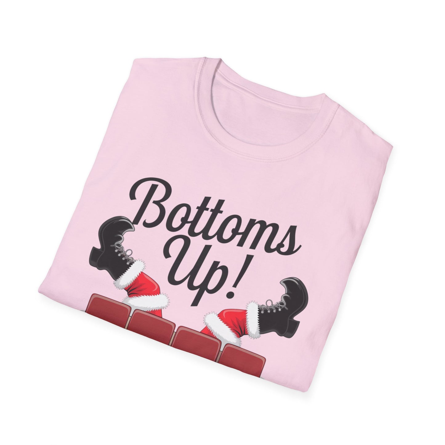 Playful Bottoms Up Unisex T-Shirt, Funny Shirt, Gift for Friends, Casual Wear, Party Apparel, Humor Tee