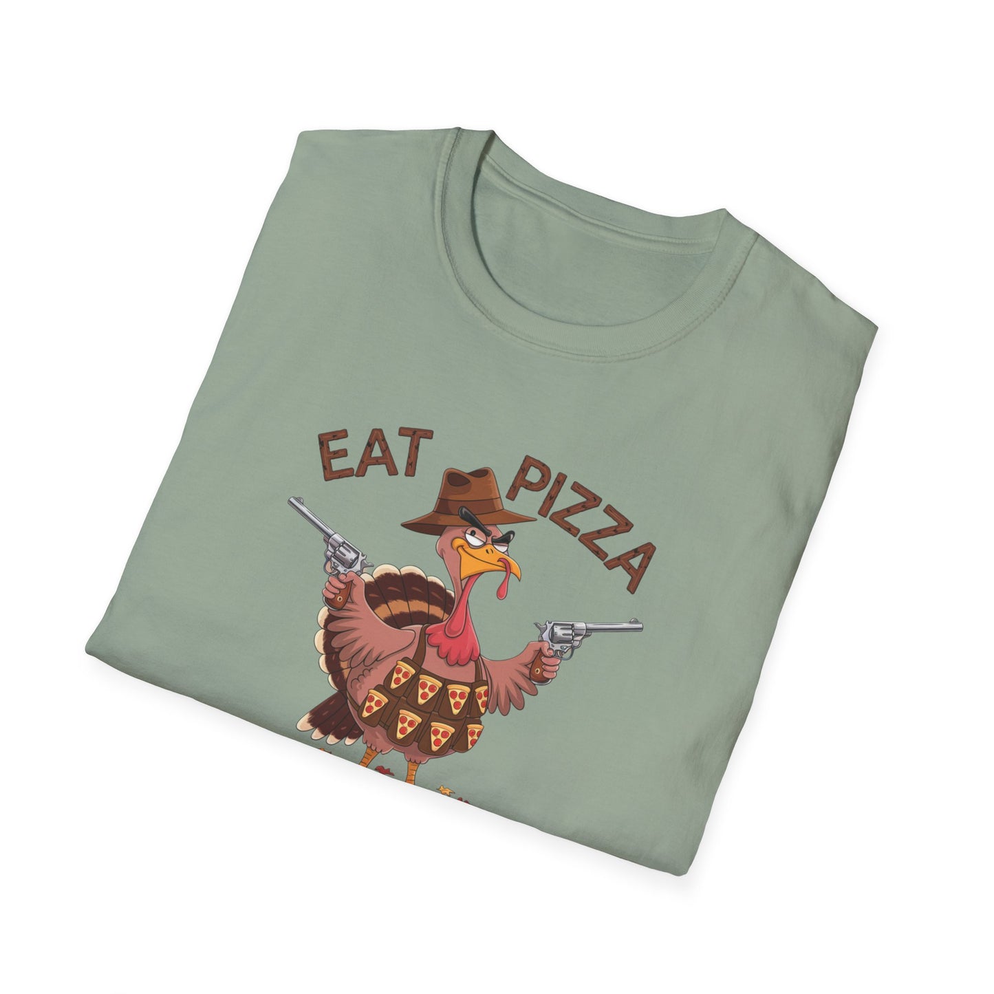 Funny Turkey Pizza Unisex T-Shirt - Perfect for Thanksgiving & Pizza Lovers