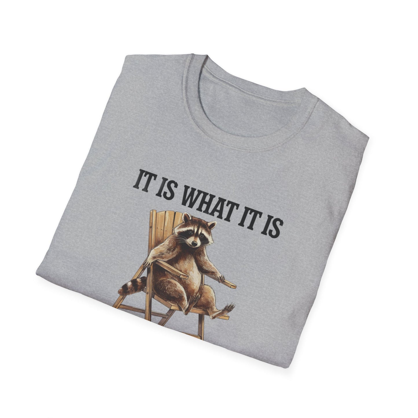 Funny Raccoon T-Shirt, Humorous Unisex Tee, Casual Wear, Gift for Friends, Relaxed Style, Everyday Humor, Animal Lover Shirt