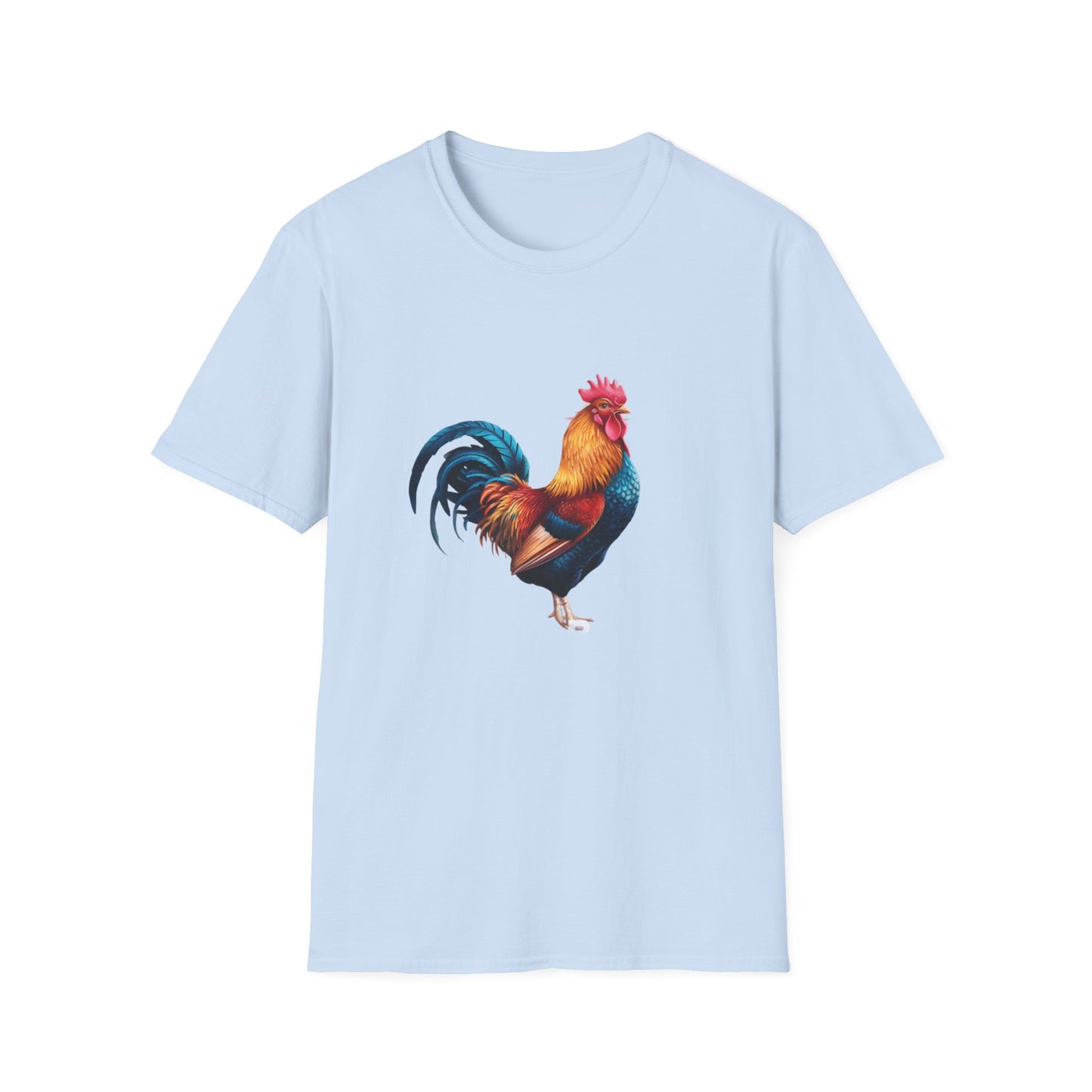 Colorful Rooster Unisex Softstyle T-Shirt - Farmhouse Chic Apparel