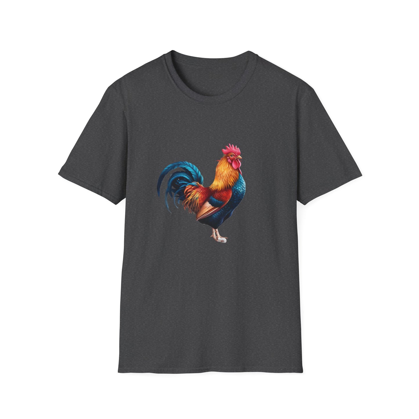 Colorful Rooster Unisex Softstyle T-Shirt - Farmhouse Chic Apparel