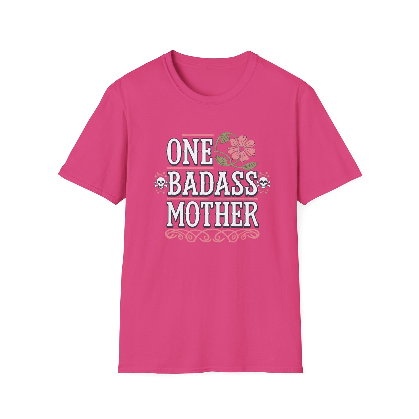 One Badass Mother Unisex Softstyle T-Shirt, Mother's Day Gift, Funny Mom Tee, Casual Wear, Mom Humor Shirt, Gift for Mom