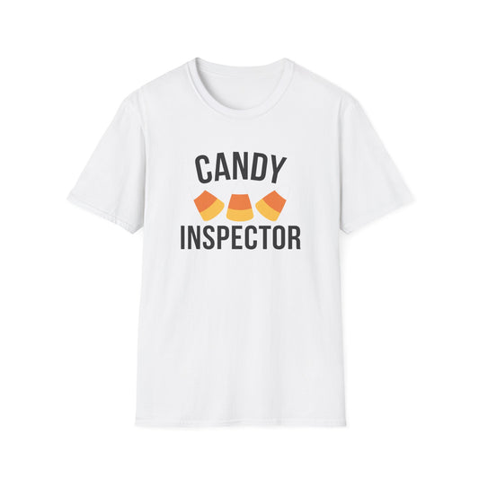 Fun Candy Inspector T-Shirt for Halloween, Unisex Graphic Tee, Sweet Tooth Apparel, Perfect for Fall Celebrations, Trick or Treat