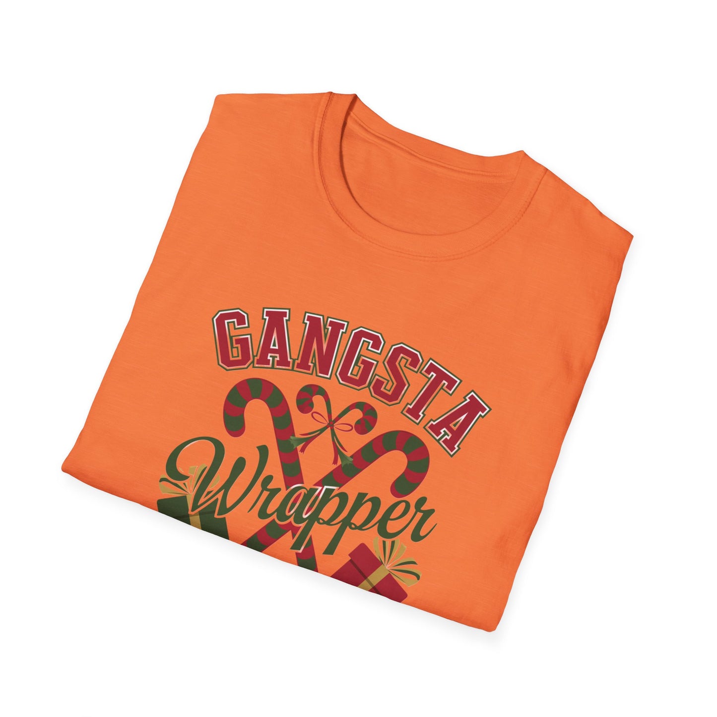 Gangsta Wrapper Unisex T-Shirt, Funny Holiday Shirt, Christmas Apparel, Gift for Him/Her, December Party Outfit, Trendy Holiday Tee