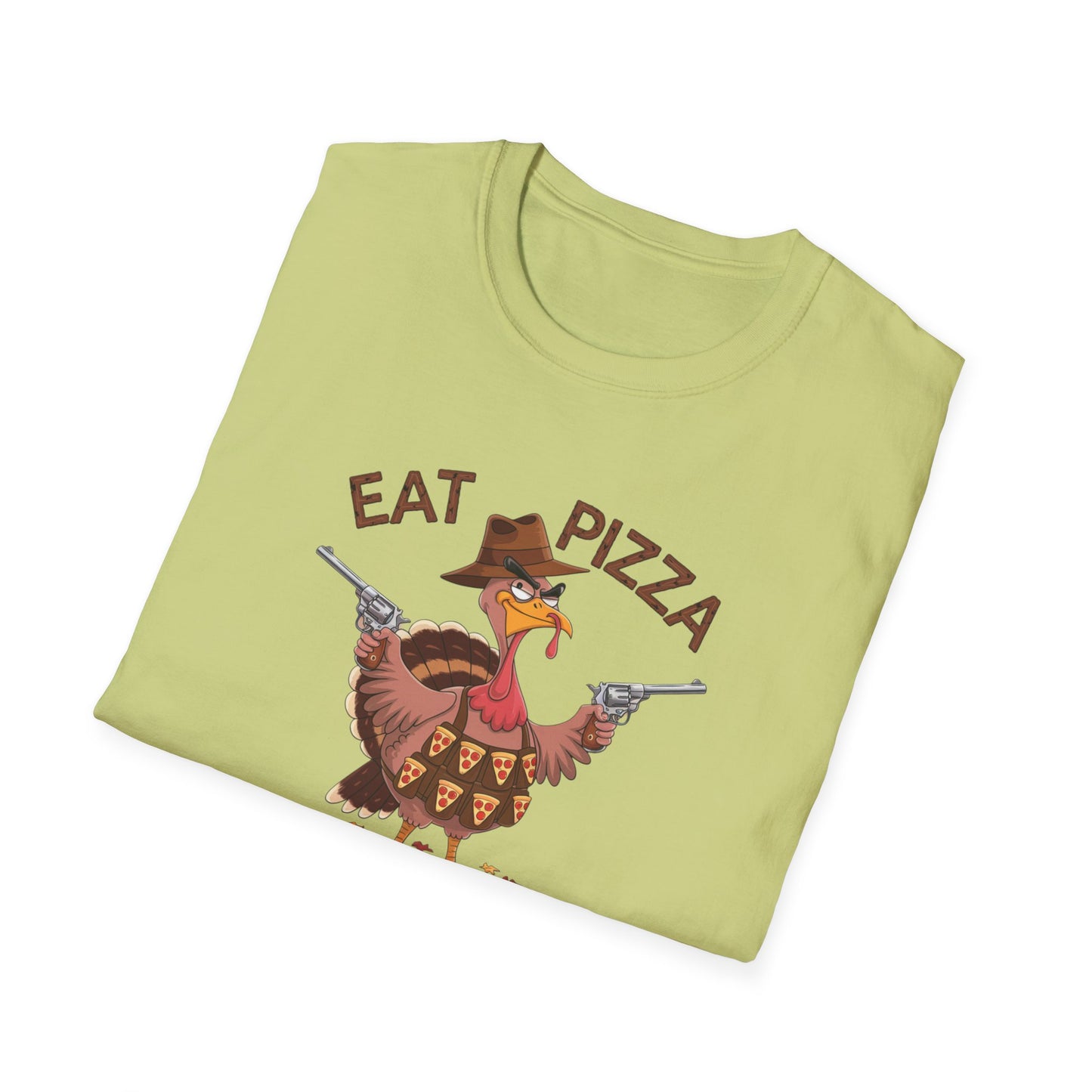 Funny Turkey Pizza Unisex T-Shirt - Perfect for Thanksgiving & Pizza Lovers