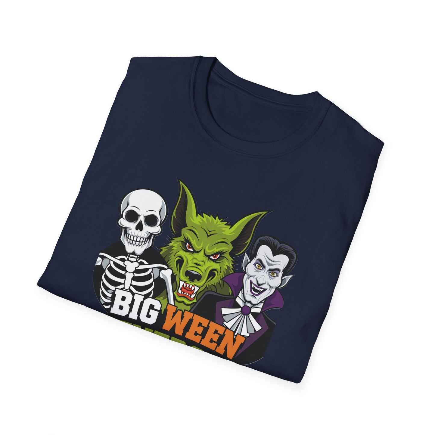 Halloween Graphic Tee, Big Ween Energy Shirt, Unisex Softstyle T-Shirt, Spooky Season Apparel, Fun Halloween Costume Top