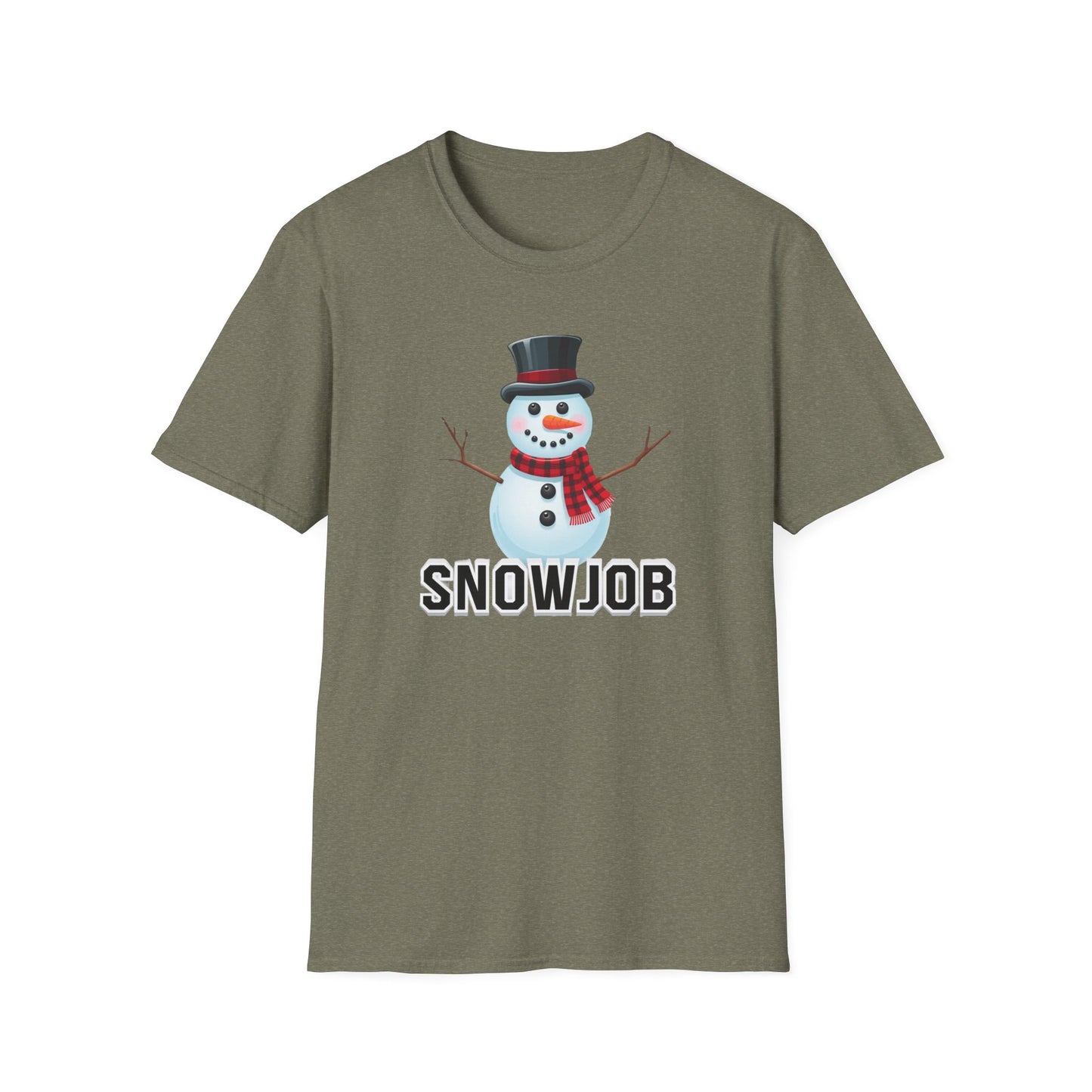 Funny Holiday Unisex T-Shirt, Winter Humor Tee, Christmas Gift, Snowman Design, Snowjob Shirt, Seasonal Apparel