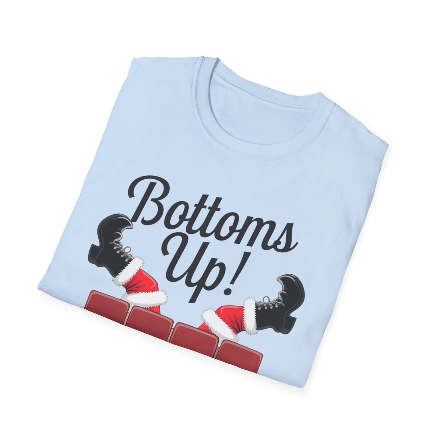 Playful Bottoms Up Unisex T-Shirt, Funny Shirt, Gift for Friends, Casual Wear, Party Apparel, Humor Tee