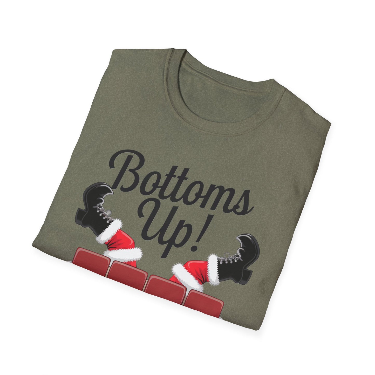 Playful Bottoms Up Unisex T-Shirt, Funny Shirt, Gift for Friends, Casual Wear, Party Apparel, Humor Tee