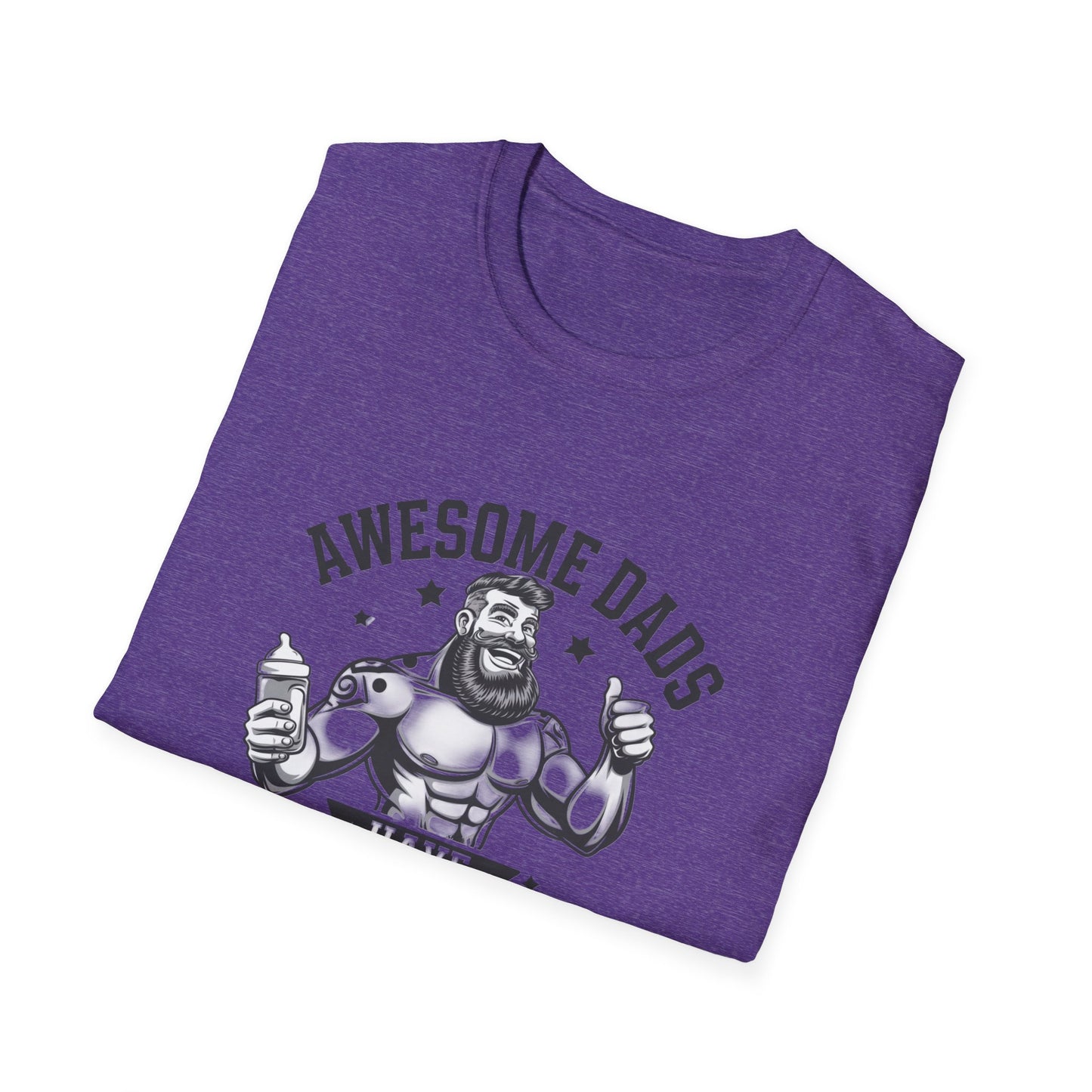 Awesome Dads Tattoo & Beard T-Shirt | Unisex Softstyle Tee Fathers Day Gift