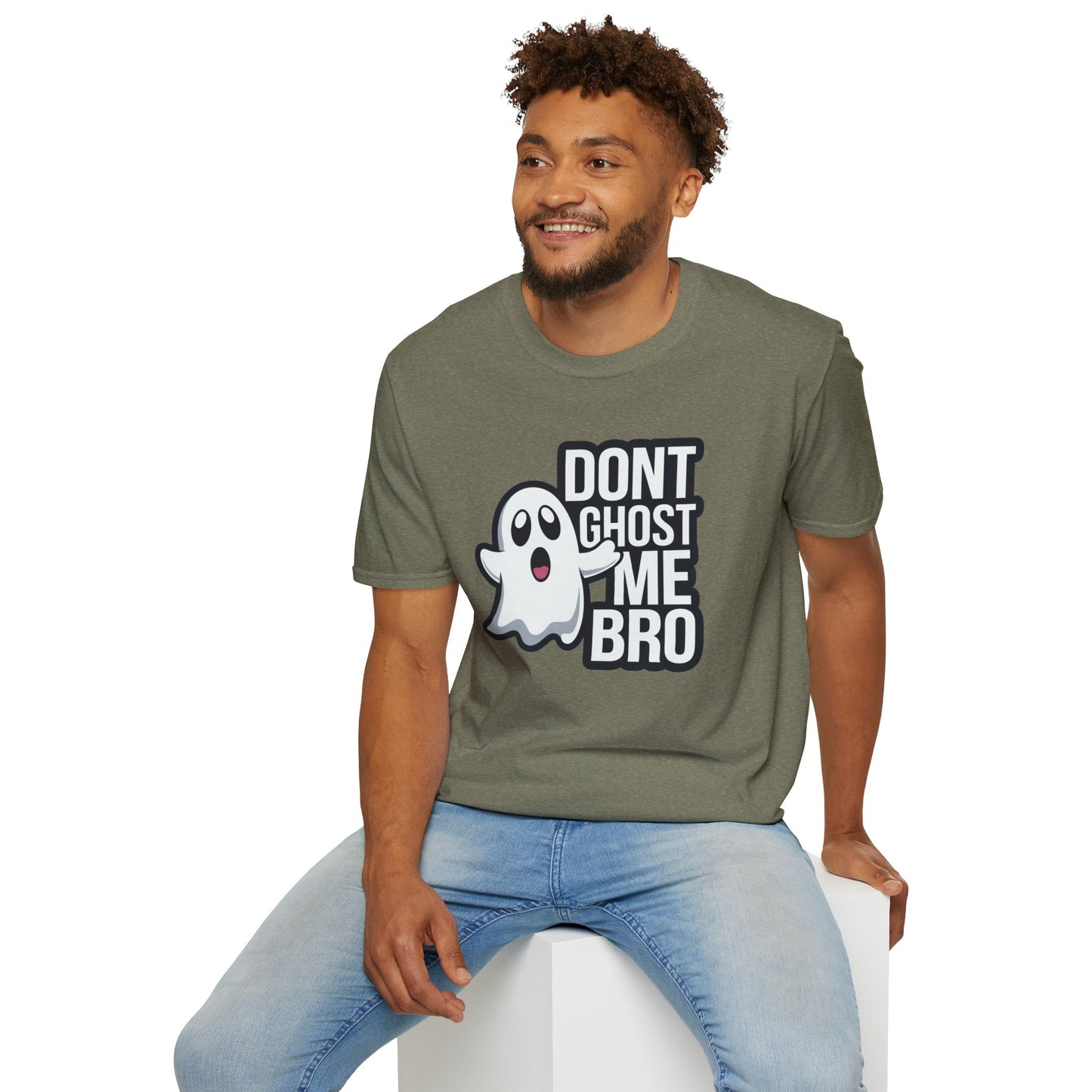 Funny Ghost T-Shirt | Don't Ghost Me Bro Tee | Halloween Gift, Casual Wear, Unisex Graphic Tee, Humor Shirt, Spooky Season Style