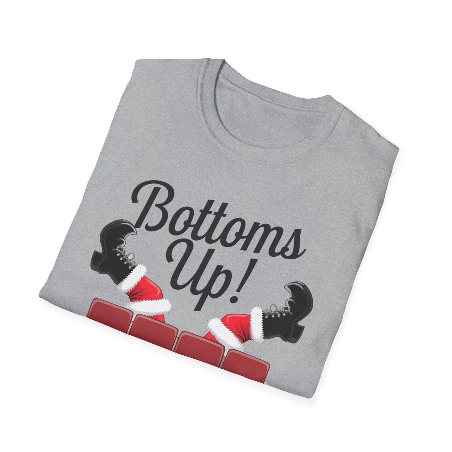 Playful Bottoms Up Unisex T-Shirt, Funny Shirt, Gift for Friends, Casual Wear, Party Apparel, Humor Tee