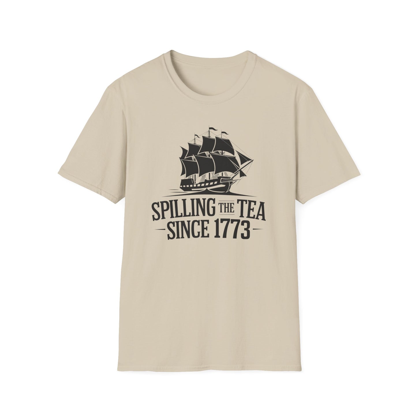 Spilling the Tea T-Shirt | Unisex Softstyle Tee for Tea Lovers and History Buffs