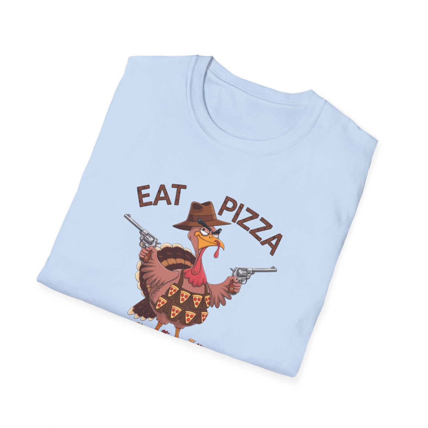 Funny Turkey Pizza Unisex T-Shirt - Perfect for Thanksgiving & Pizza Lovers