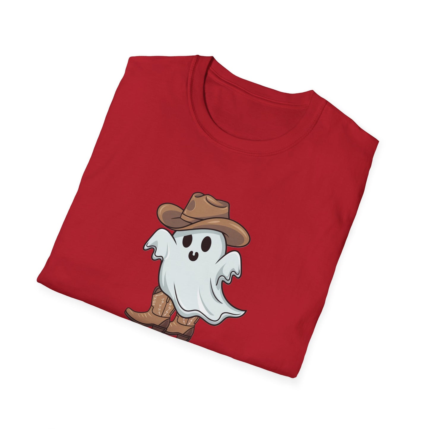 Ghostly Cowboy T-Shirt, Fun Halloween Tee, Spooky Ghost Shirt, Unisex Graphic Shirt, Witchy Casual Wear, Cute Halloween Gift