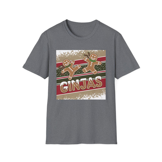 Festive Gingerbread Unisex T-Shirt, Holiday Tee, Christmas Gift, Cozy Shirt, Winter Apparel, Fun Gift Idea