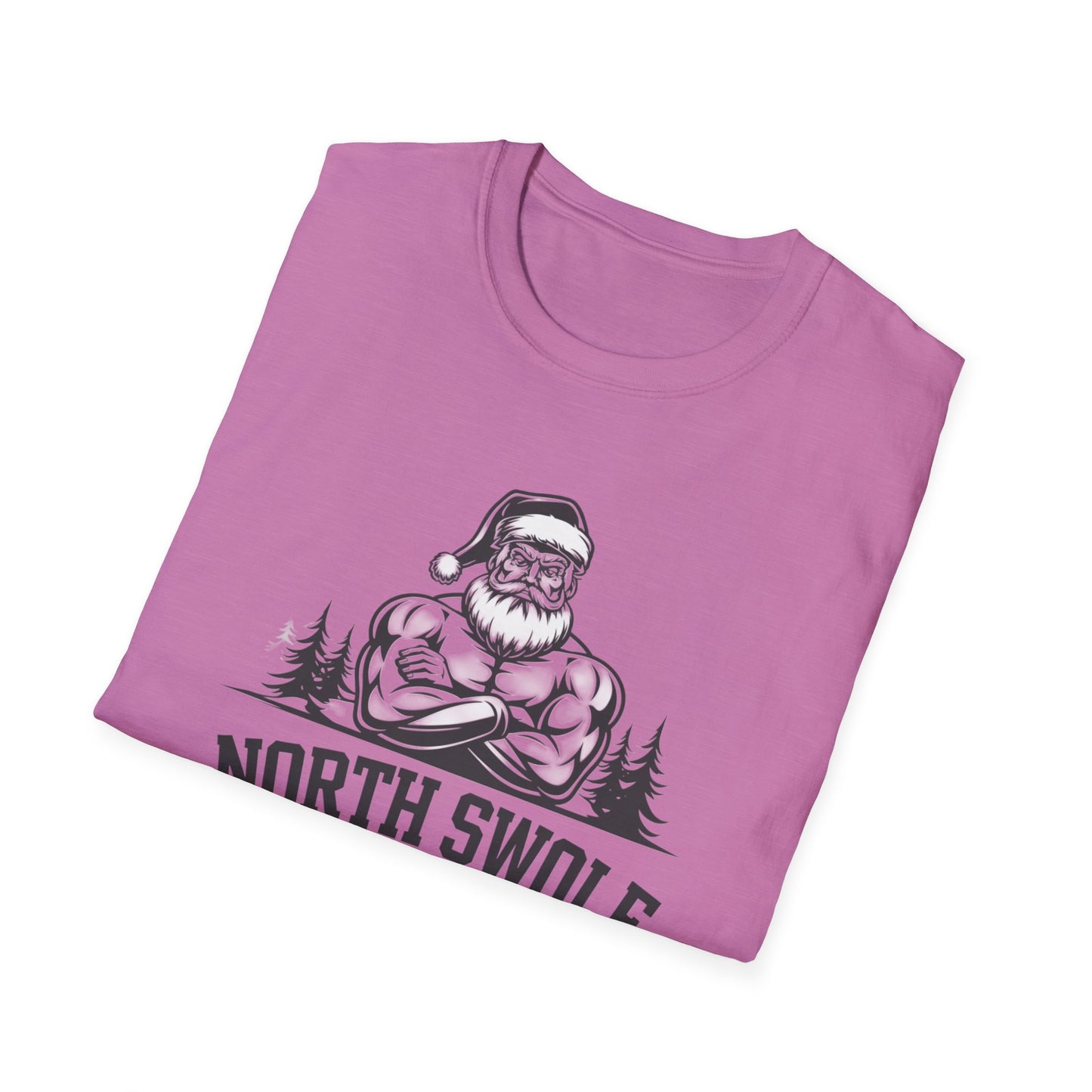 North Swole Santa T-Shirt, Funny Christmas Tee, Gym Gifts for Him, Unisex Holiday Apparel, Fitness Lover's Gift