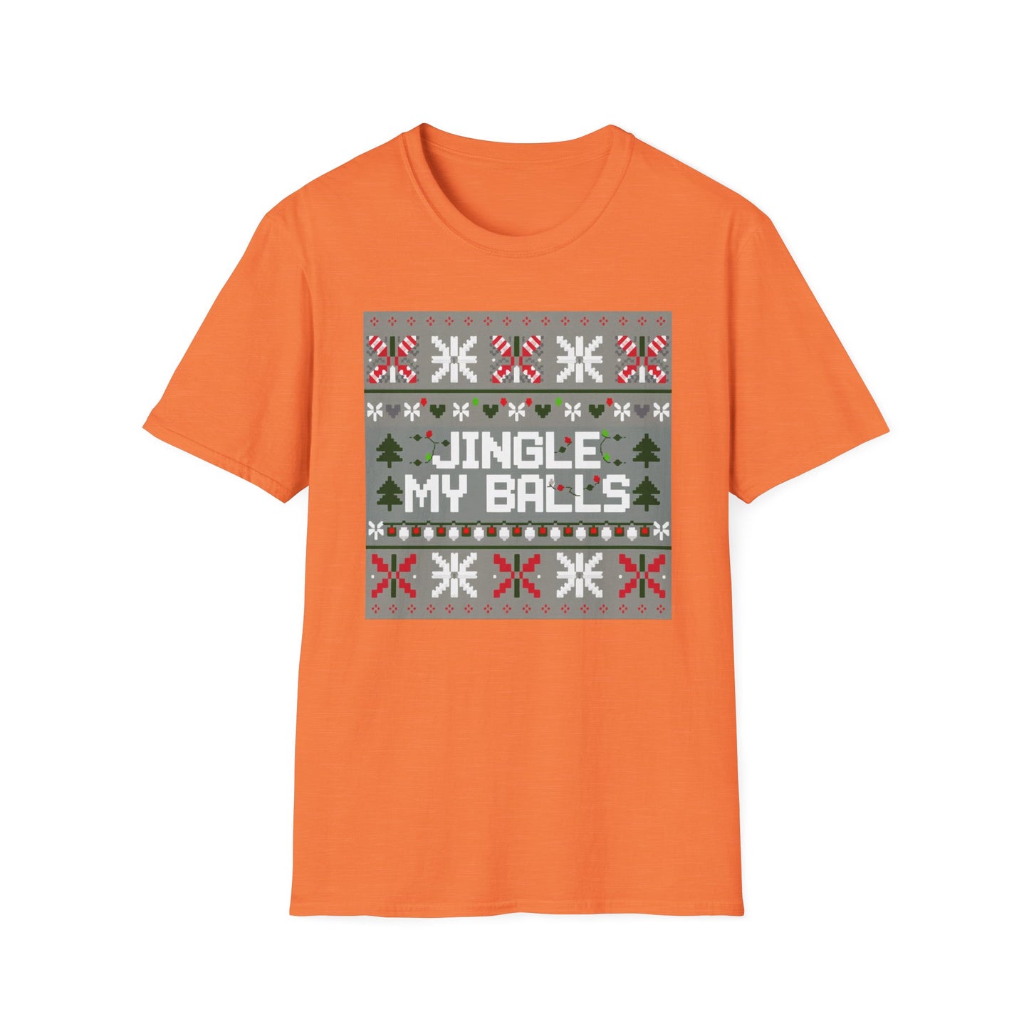 Funny Holiday T-Shirt, Jingle My Balls Tee, Christmas Apparel, Gift for Him, Funny Xmas Outfit, Unisex Softstyle Shirt