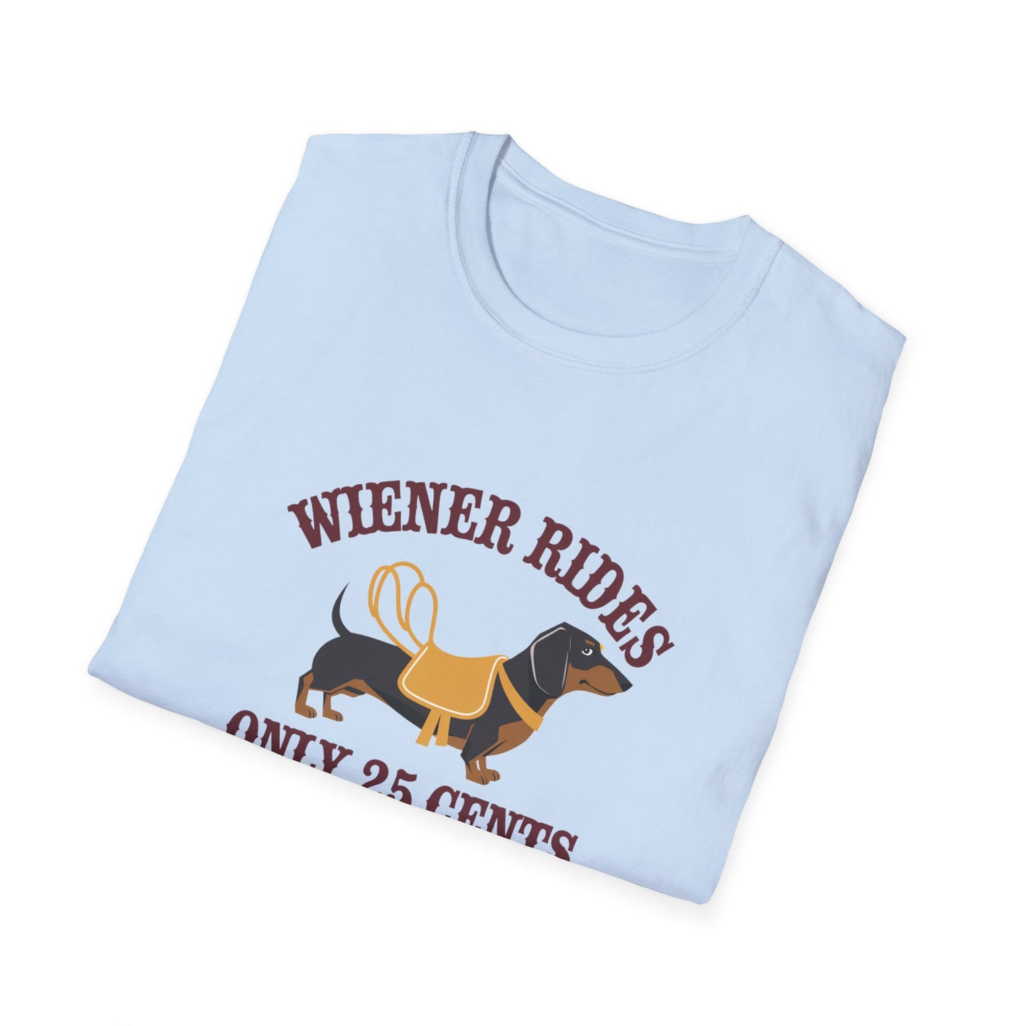 Humorous Wiener Rides Unisex T-Shirt - Fun Gift for Dog Lovers