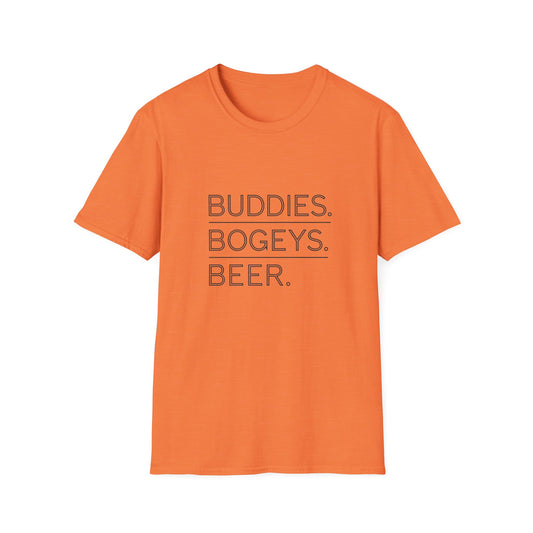 Buddies, Bogeys, Beer Unisex Softstyle T-Shirt