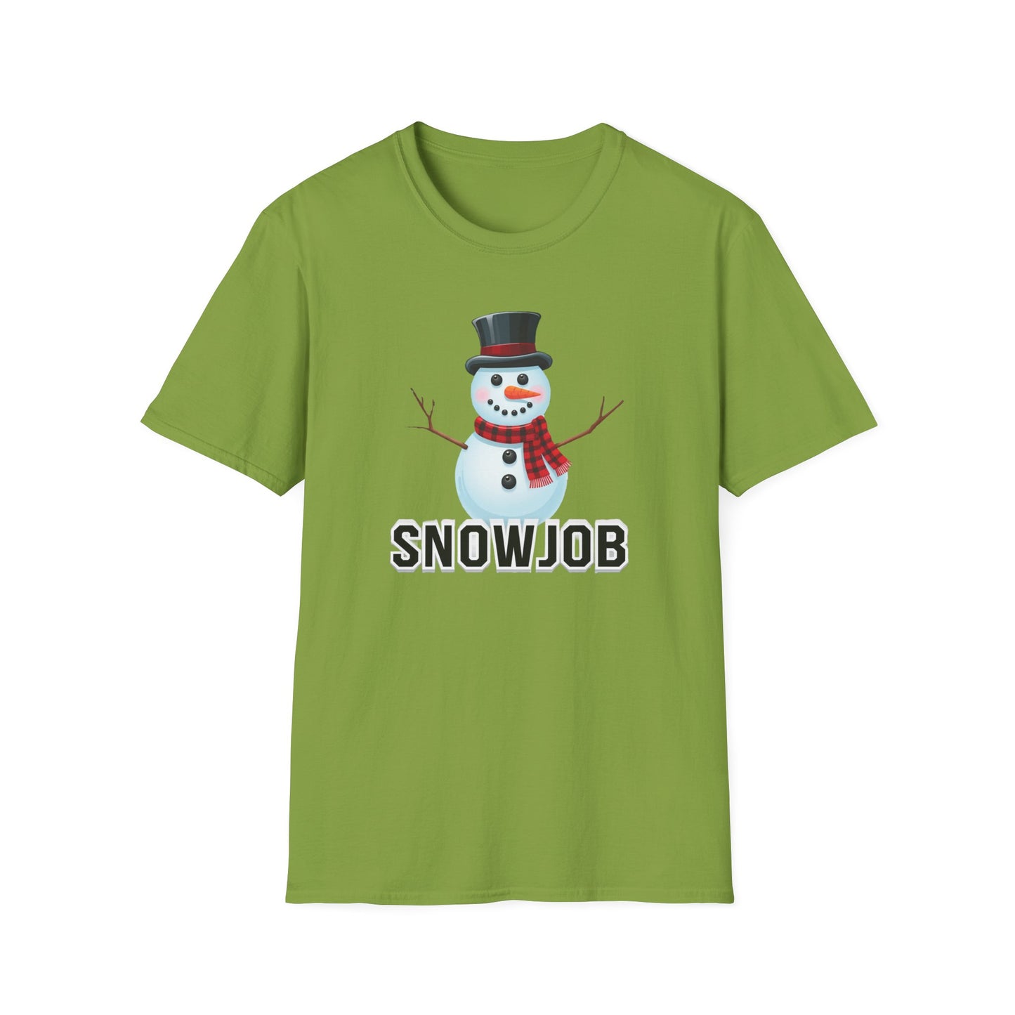 Funny Holiday Unisex T-Shirt, Winter Humor Tee, Christmas Gift, Snowman Design, Snowjob Shirt, Seasonal Apparel